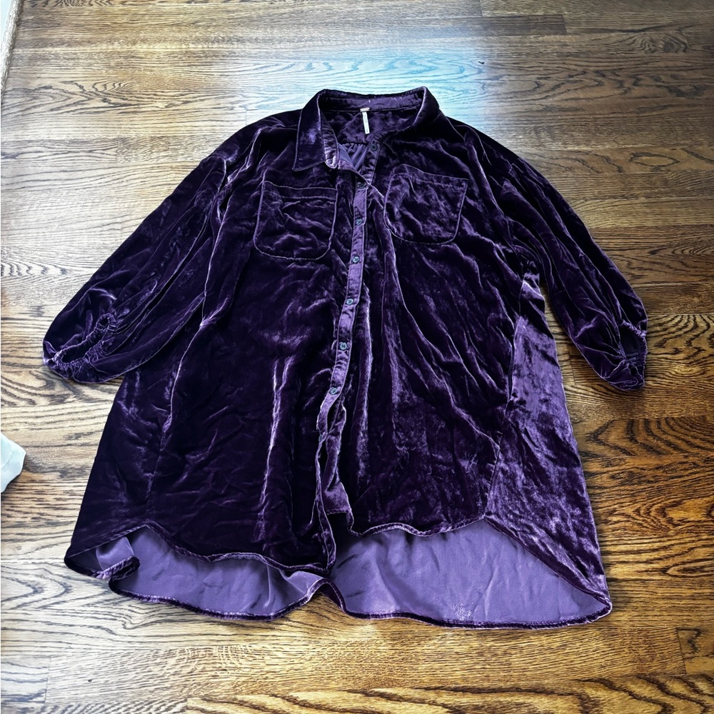 Free People Lux Purple Shirtdress - Picture 9 of 12